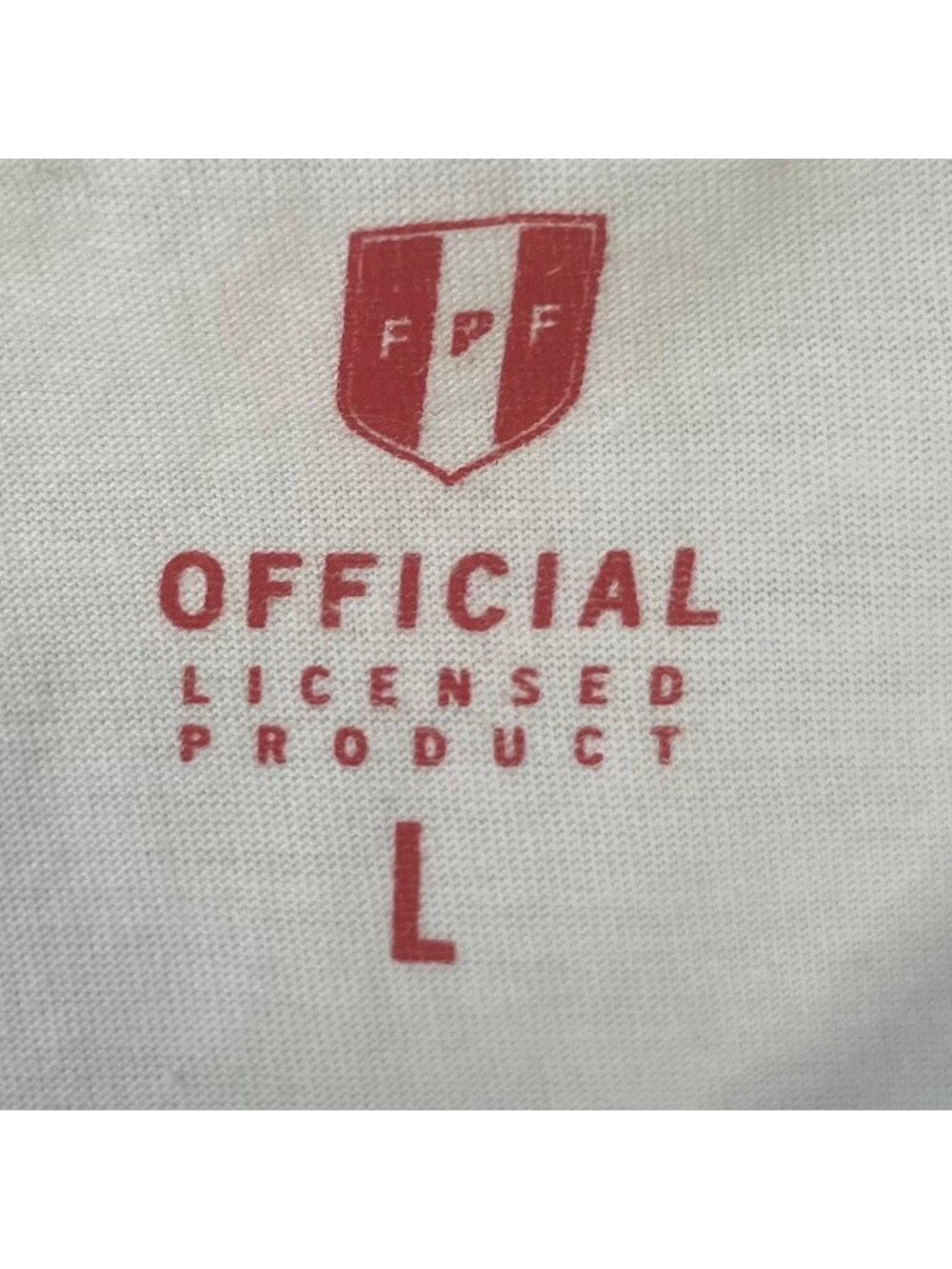 FPF Vamos Peru Soccer Futbol Tshirt Womens Large White New Official Licensed - Picture 8 of 11